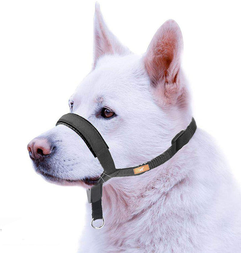 wintchuk Dog Head Collar with Padded Leather, Head Harness Stops Dog Pulling, Head Leash