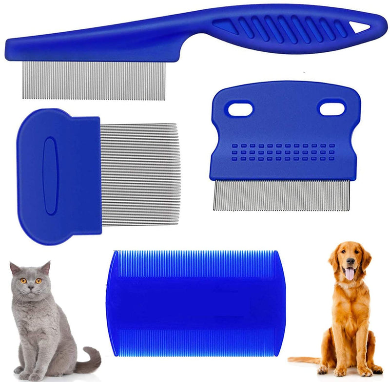 weback Flea Comb for Dogs, Lice Combs,Tick Comb, Cat flea Combs with Durable Teeth for Removing Tear Stains, Fleas, Dandruff, Lice