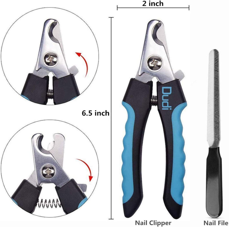 Dog Nail Clippers and Trimmer - with Quick Safety Guard to Avoid Over-Cutting Toenail - Grooming Razor Sharp Blades for Small Medium Large Breeds