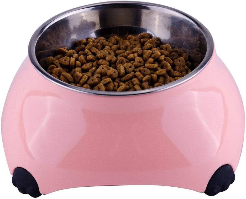 Dog Cat Bowls Melamine Stand Stainless Steel Pet Bowls for Small Medium Large Dogs and Cats