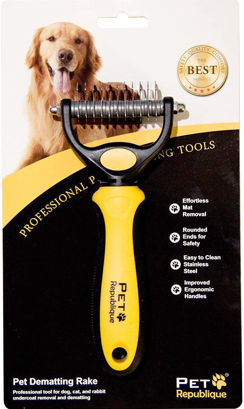 Pet Republique Dog Dematting Tool – Matt Splitters for Dogs, Cats, Rabbits, Long Haired Breed Pets – Effective Pet Dematting, Mat Remover, De-Matting Comb, or Dematter