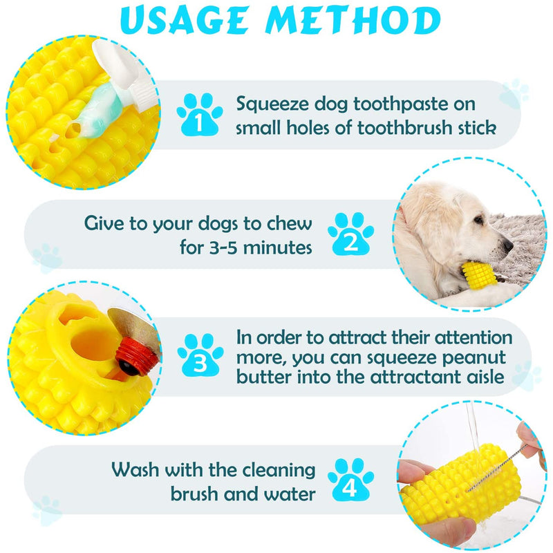 Dog Toothbrush Chew Toy | Pet Teeth Cleaning Stick | Dog Dental Oral Care Toy for Medium Large Dogs