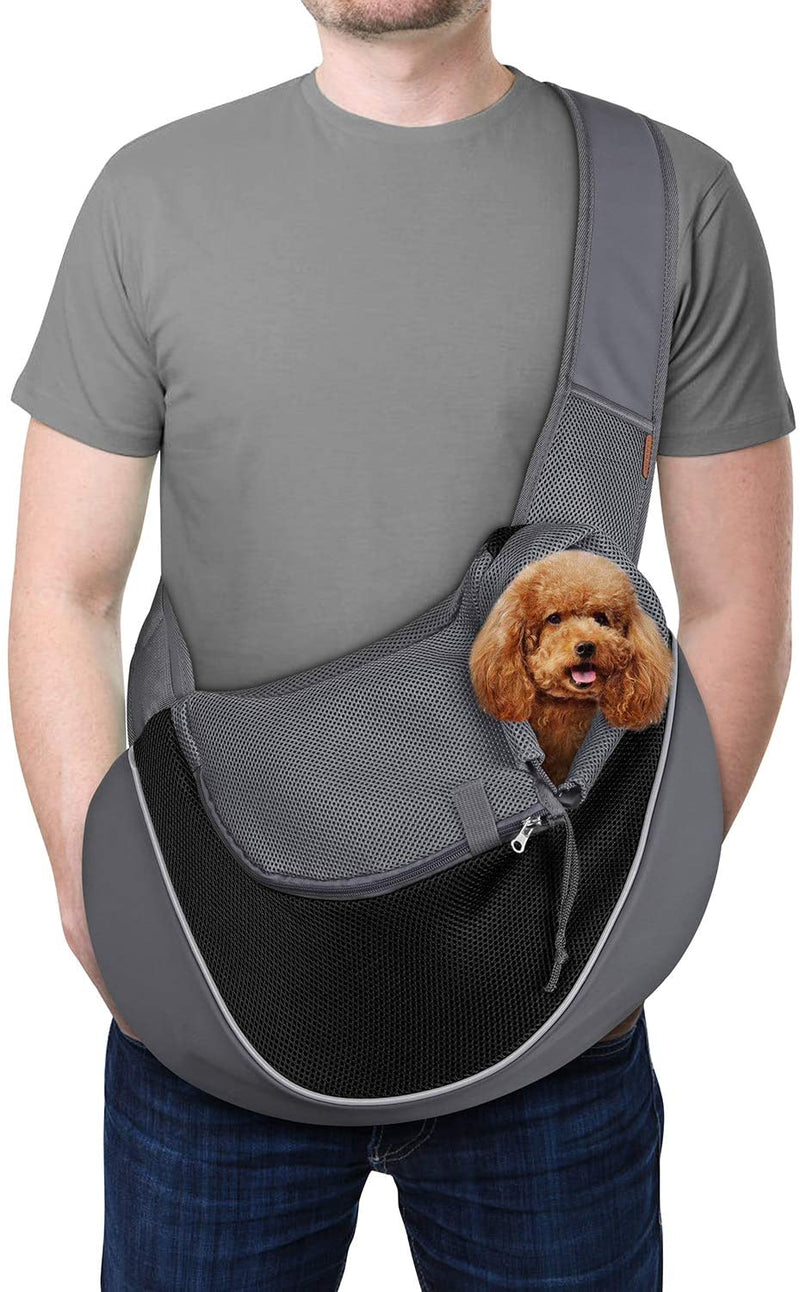 Pet Dog Sling Carrier Breathable Mesh Travel Safe Sling Bag Carrier for Dogs Cats