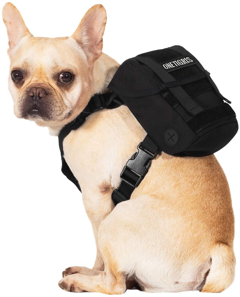 Dog Pack, K9 Backpack Durable Small Medium Dog Pack with Litter Bag Exit for Camping Hiking Daily Walking