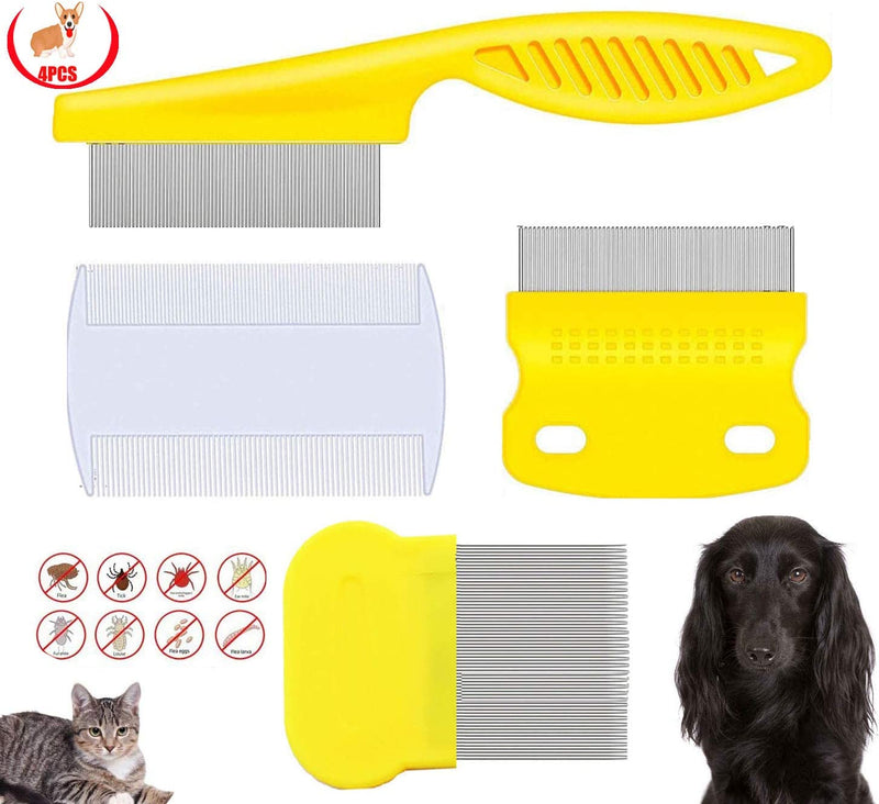 weback Flea Comb for Dogs, Lice Combs,Tick Comb, Cat flea Combs with Durable Teeth for Removing Tear Stains, Fleas, Dandruff, Lice