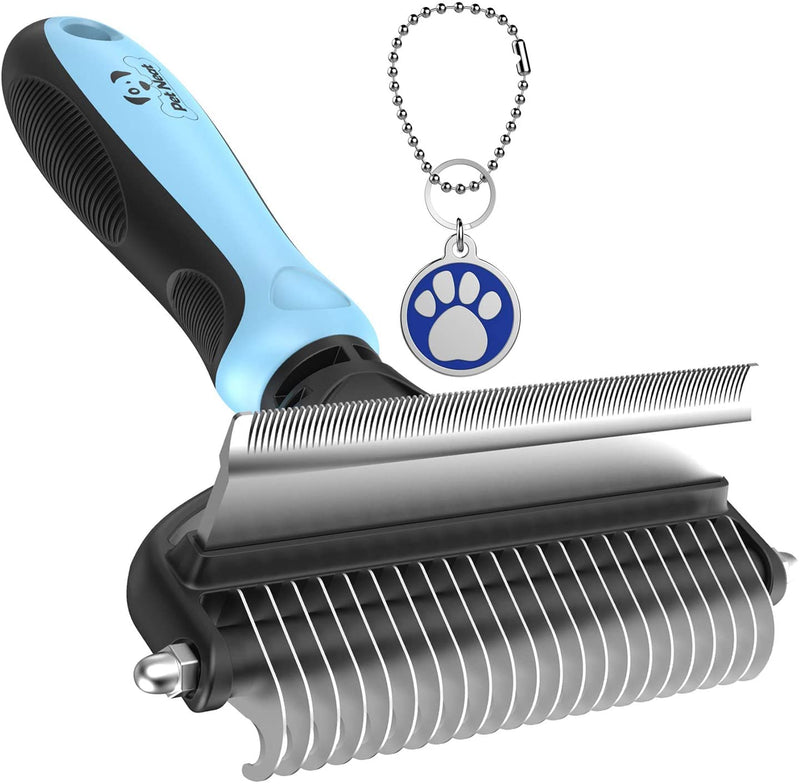 Dog Brush and Cat Brush – 2 Sided Pet Grooming Tool for Deshedding, Mats & Tangles Removing – No More Nasty Shedding and Flying Hairs