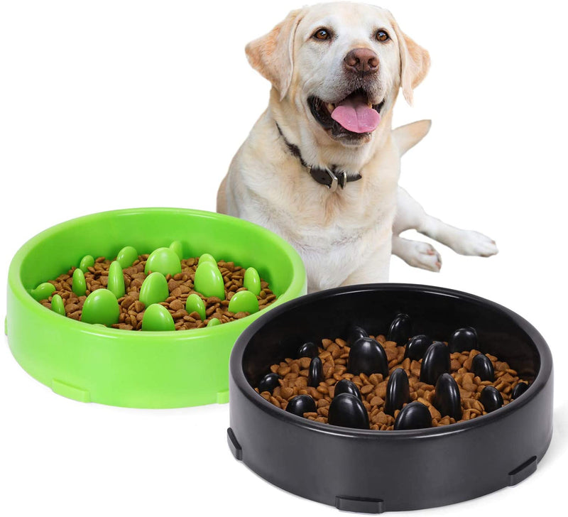 Slow Feeder Dog Bowl New Arriving Slow Feeding Interactive Bloat Stop Dog Bowls,Black,Medium