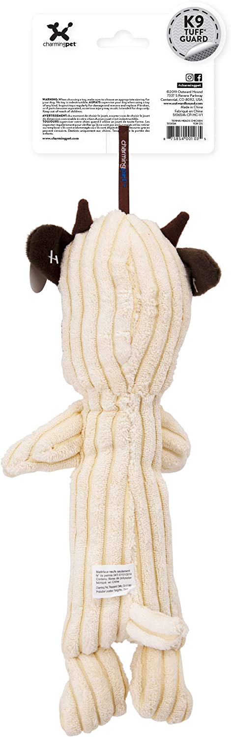 Pet Squeakin’ Squiggles Monkey Dog Toy - Tough and Durable Corduroy Plush Squeaky Toy for Dogs