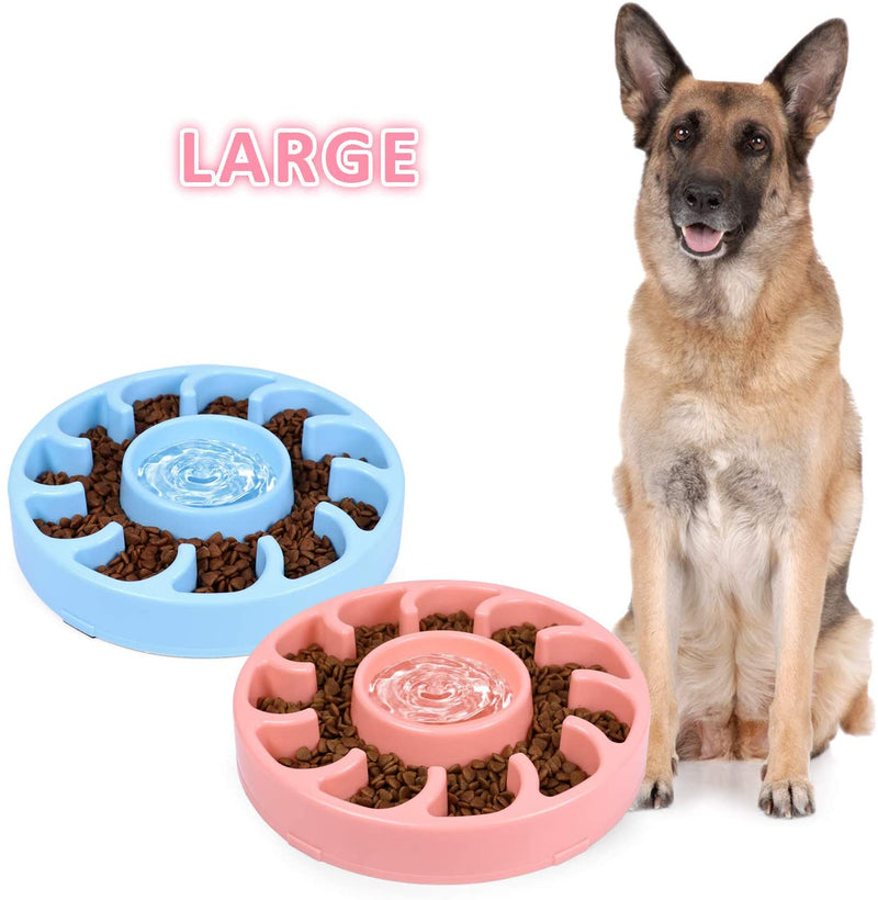 Dog Bowl for Large Dogs,Anti-Gulping Dog Slow Feeder Stop Bloat,Slow Eating Big Pet Bowl