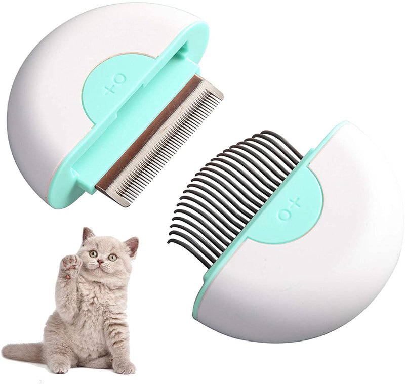 2-in-1 Cat Comb Dog Grooming Brush Hair Removal Shedding Cleaning Massage