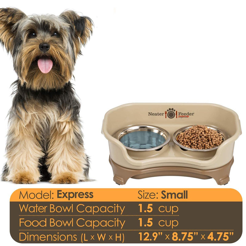 Dog and Cat Bowls - Raised Pet Dish - Stainless Steel Food and Water Bowls for Small to Large Dogs and Cats