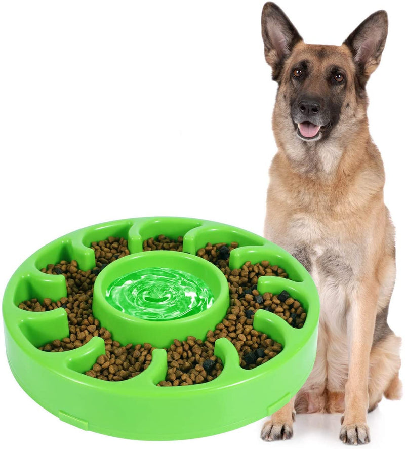 Dog Bowl for Large Dogs,Anti-Gulping Dog Slow Feeder Stop Bloat,Slow Eating Big Pet Bowl