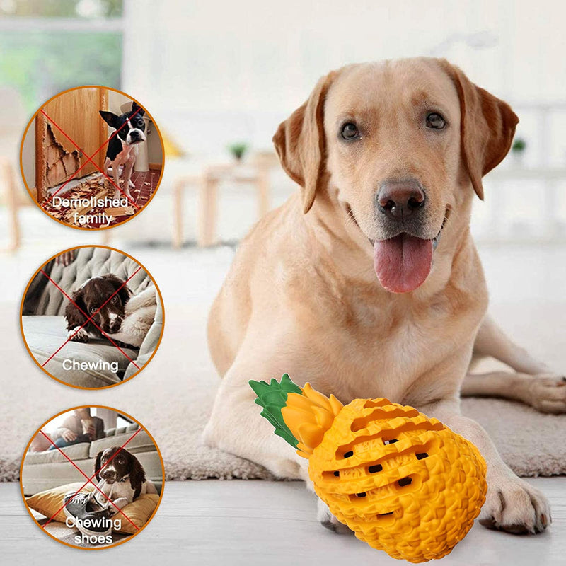 Dog Chew Toys for Aggressive Chewer, 100% Safe Food Grade Non-Toxic Lifetime Replacement Teething Toy, Indestructible Interactive Boredom Treat Toys for Large Medium Small Dogs