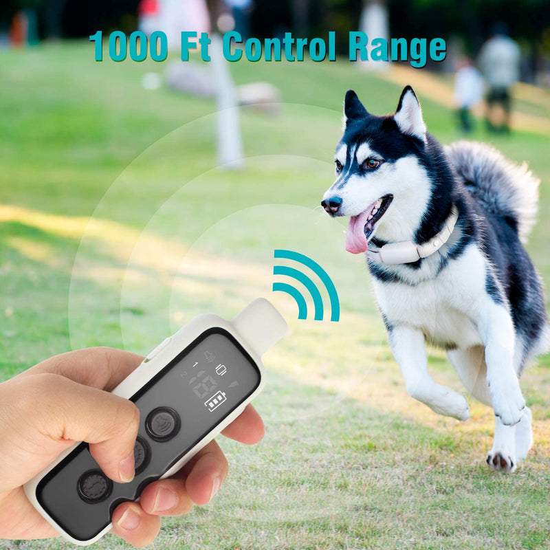 Shock Collar for Dogs - Waterproof Rechargeable Dog Electric Training Collar with Remote for Small Medium Large Dogs with Beep, Vibration, Safe Shock Modes (8-120 Lbs)