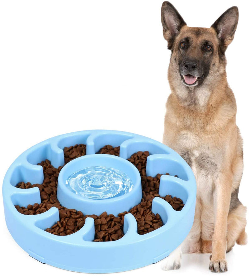 Dog Bowl for Large Dogs,Anti-Gulping Dog Slow Feeder Stop Bloat,Slow Eating Big Pet Bowl