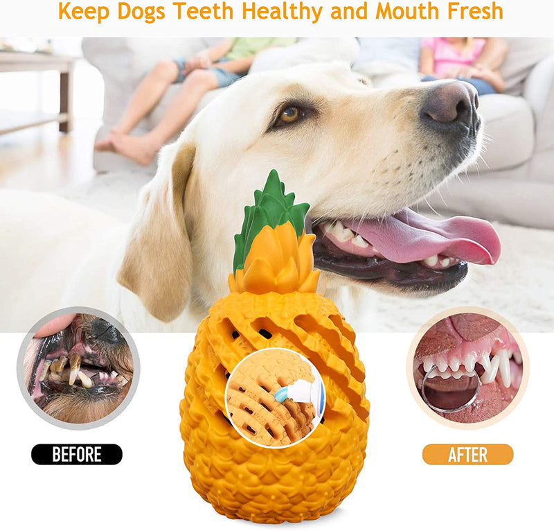 Dog Chew Toys for Aggressive Chewer, 100% Safe Food Grade Non-Toxic Lifetime Replacement Teething Toy, Indestructible Interactive Boredom Treat Toys for Large Medium Small Dogs