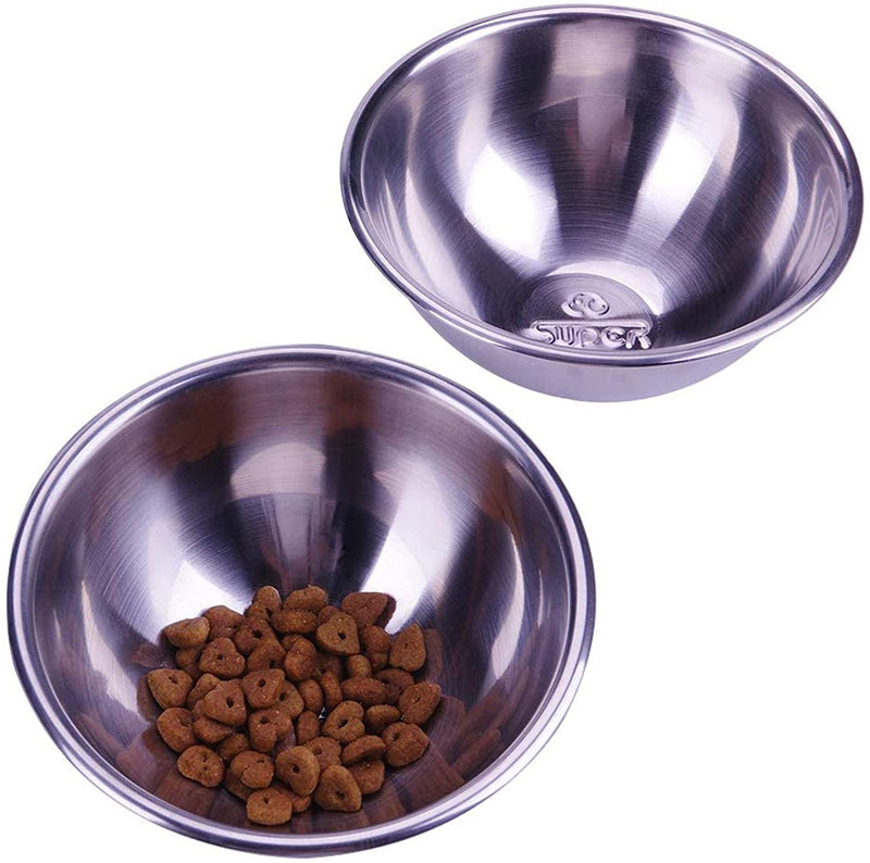 Mess Free 15° Slanted Bowl for Dogs and Cats, Tilted Angle Bulldog Bowl Pet Feeder, Non-Skid & Non-Spill, Easier to Reach Food