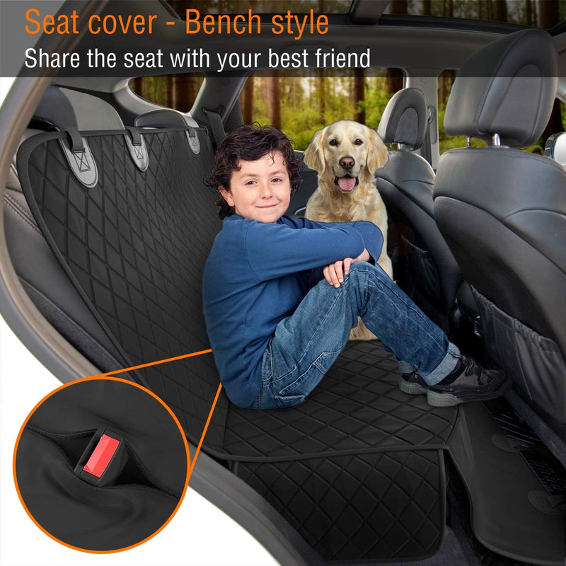 Dog Back Seat Cover Protector Waterproof Scratchproof Nonslip Hammock for Dogs Backseat Protection Against Dirt and Pet Fur Durable Pets Seat Covers for Cars & SUVs