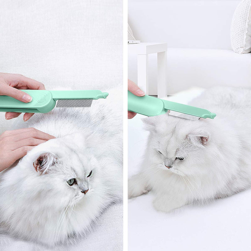 Cat Dog Hair Brush for Deshedding Double Sided Pet Grooming Tool for Long & Short