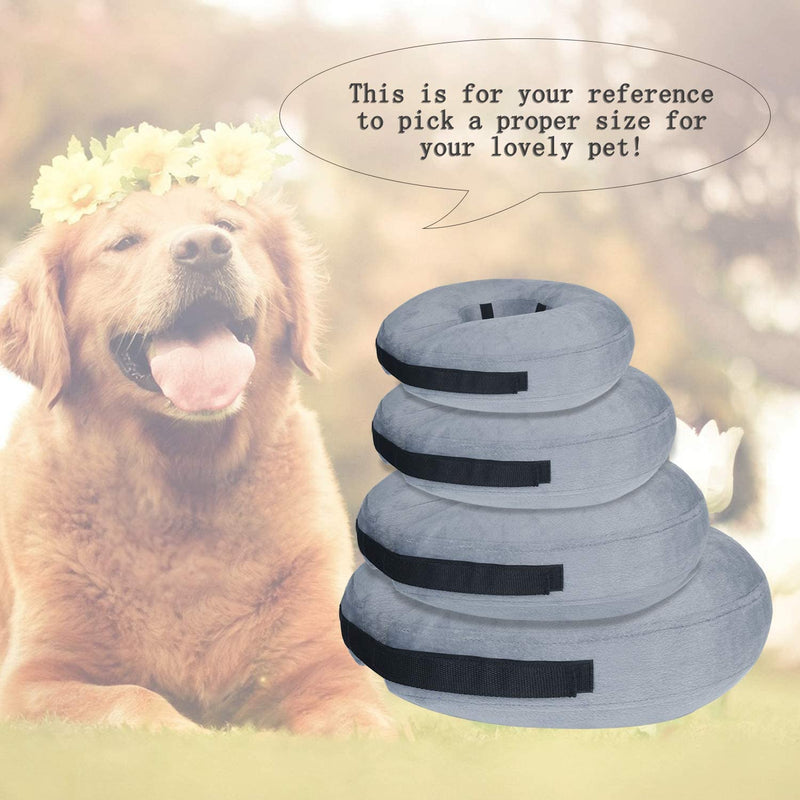 Protective Inflatable Collar for Dogs and Cats - Soft Pet Recovery Collar Does Not Block Vision E-Collar