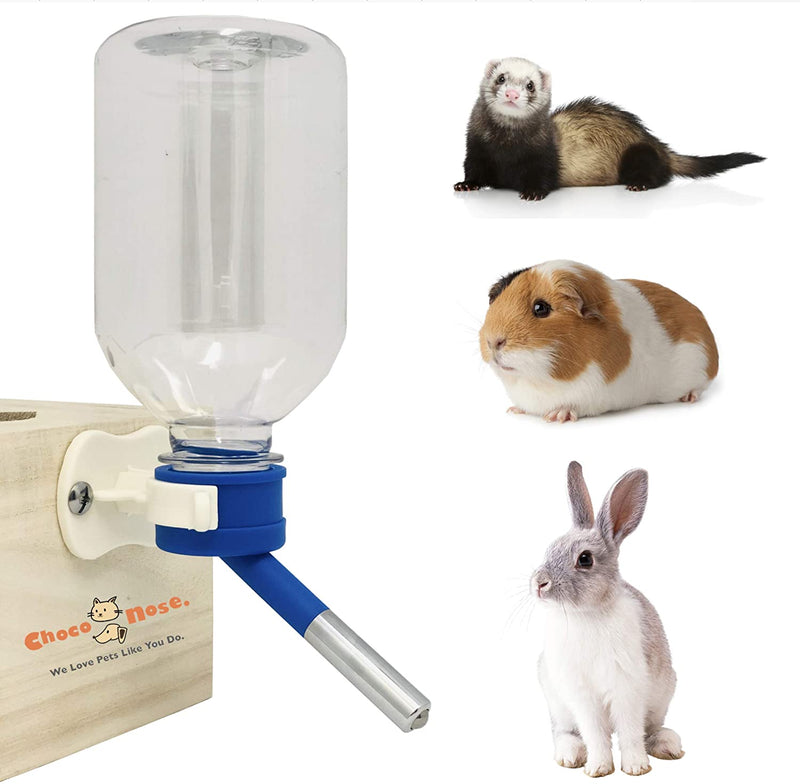 Small Animals Wire Cage Dispenser Waterer U.S Patent Leak-Proof Nozzle Pets Crate Drinker Bunny Rabbits Ferrets Hamsters Critters BPA-Free