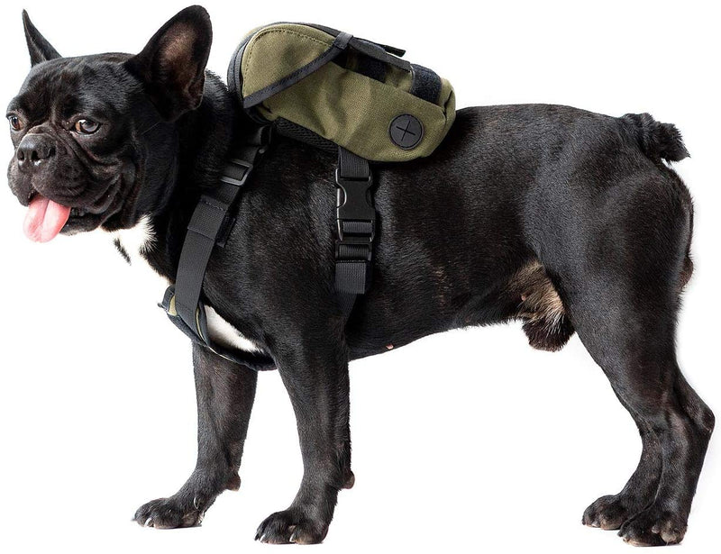 Dog Pack, K9 Backpack Durable Small Medium Dog Pack with Litter Bag Exit for Camping Hiking Daily Walking