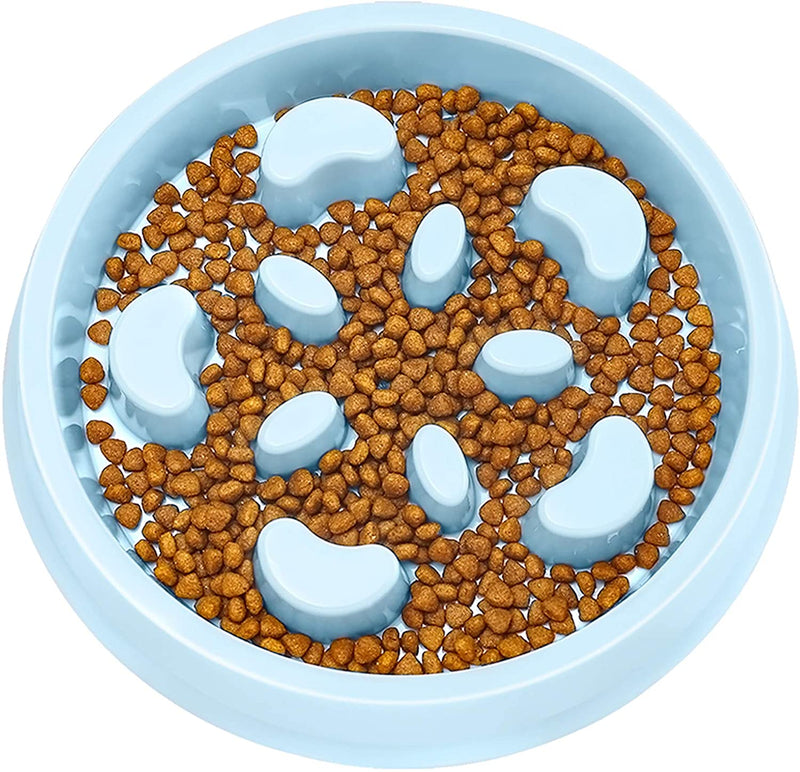 Slow Feeder Dog Bowl Fun Feeder No Chocking Slow Feeder Bloat Stop Dog Food Water Bowl with Funny Pattern