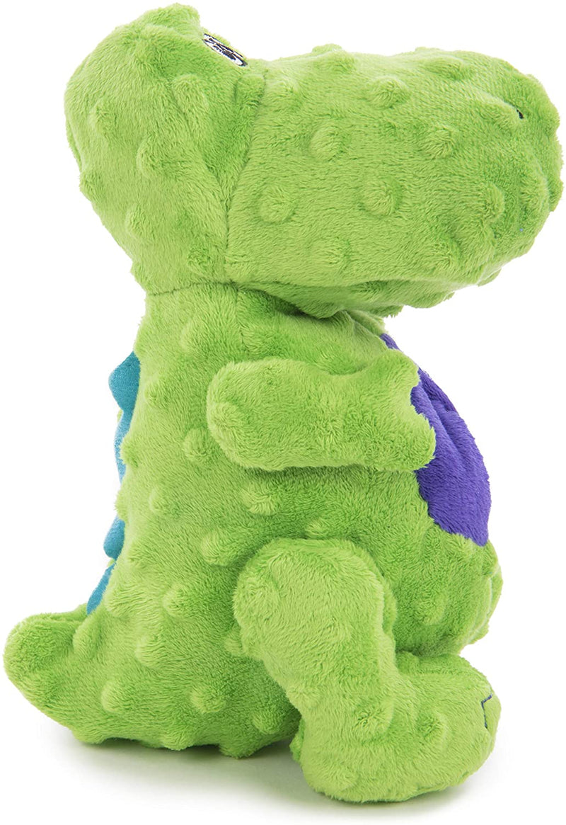 Dinos T-Rex Tough Plush Dog Toy with Chew Guard Technology, Green, Large