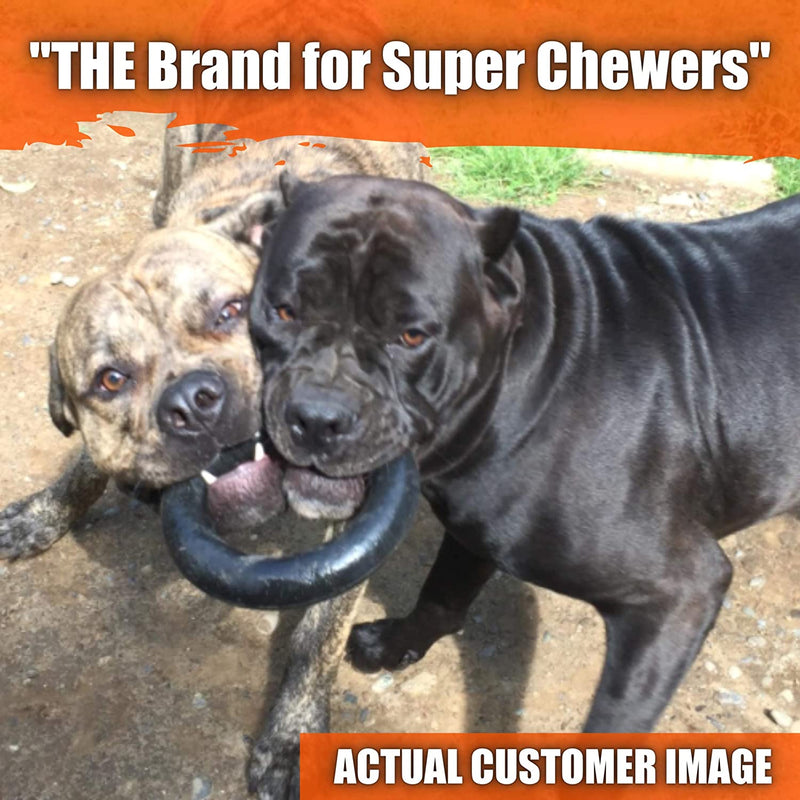 Durable Chew Toy - Lifetime Replacement Guarantee - Tested & Approved by Large Breeds & Aggressive Chewers - Strong, Durable, Tough, Interactive Natural Rubber Dog Toy for Super Chewers