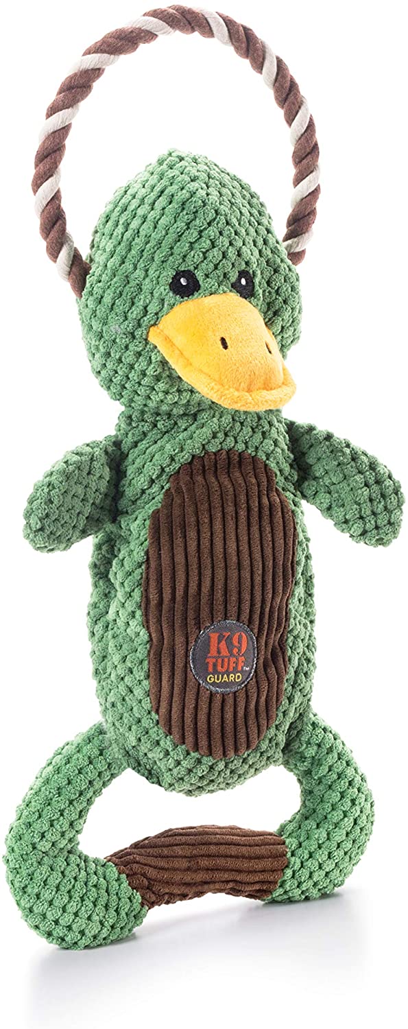 Pet Duck Dog Toy - Packed with Squeakers, Crinkle and Rope for Ultimate Tugging Fun