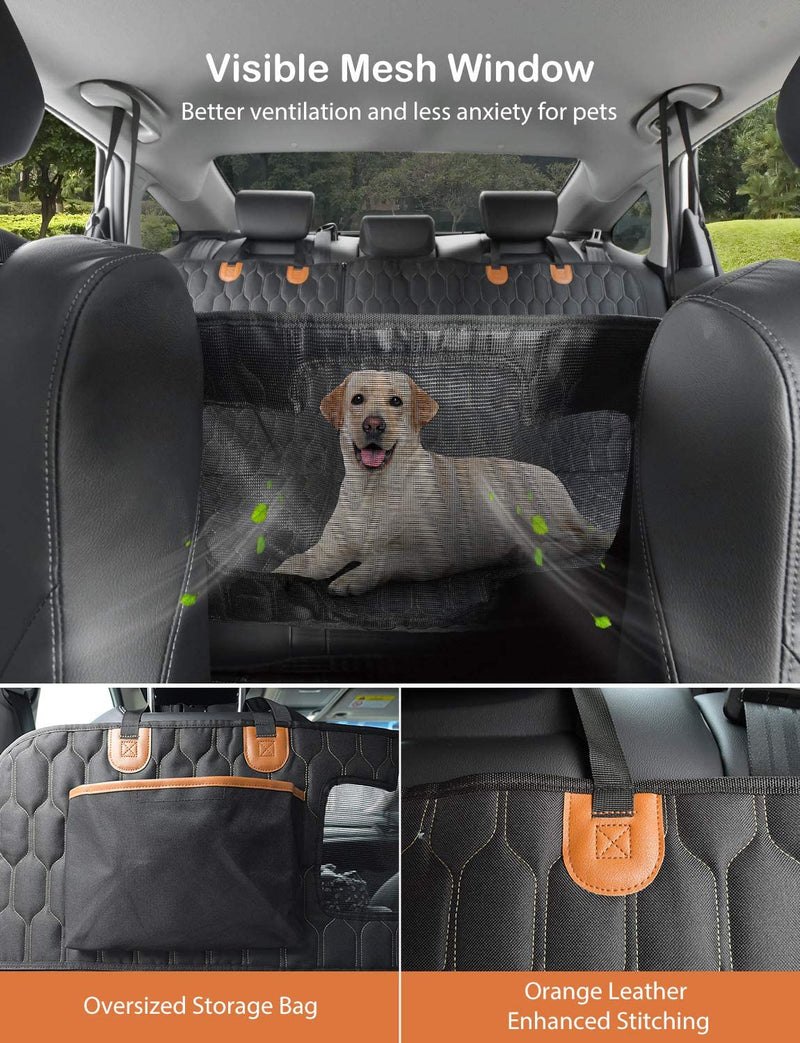 4-in-1 Dog Car Seat Cover Convertible Dog Hammock Scratchproof Pet Car Seat Cover