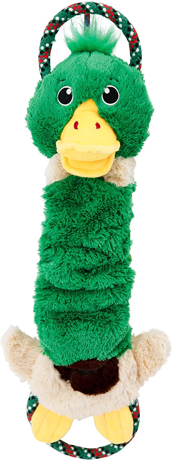 Pet Duck Dog Toy - Packed with Squeakers, Crinkle and Rope for Ultimate Tugging Fun