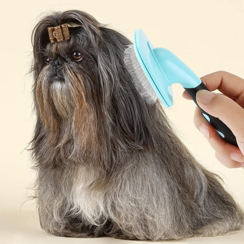 Dog Brush & Cat Brush- Slicker Pet Grooming Brush- Shedding Grooming Tools