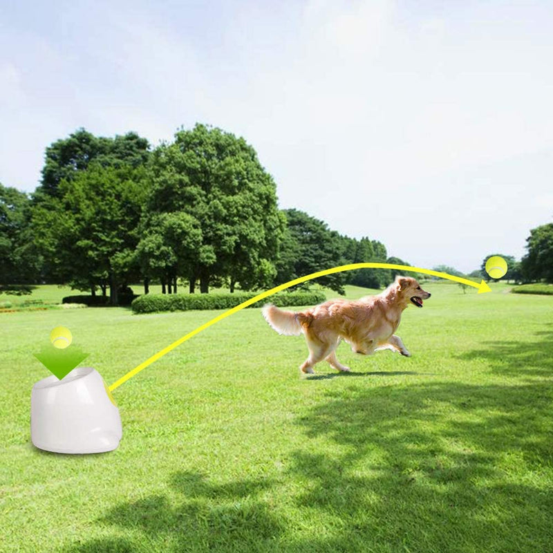 Interactive Automatic Dog Ball Launcher, Tennis Ball Throwing Machine, Dog Training Toy, Pitching Machine, 3 Balls Included