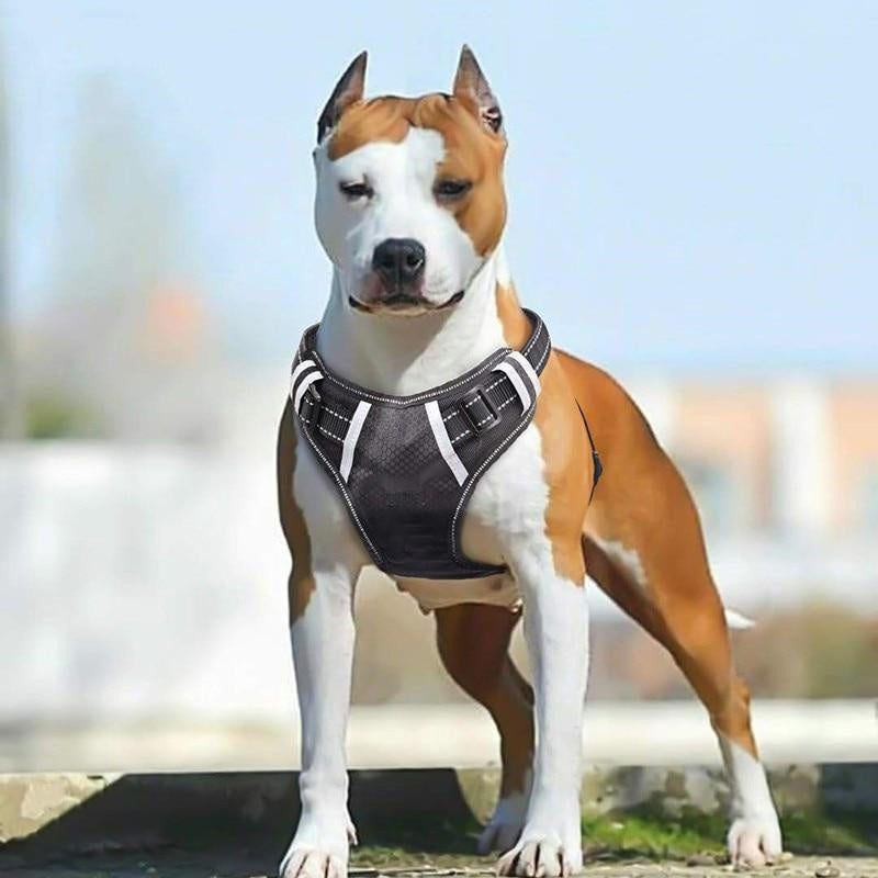 Dog Harness No-Pull Pet Harness, Adjustable Outdoor Walking Pet Reflective Durable