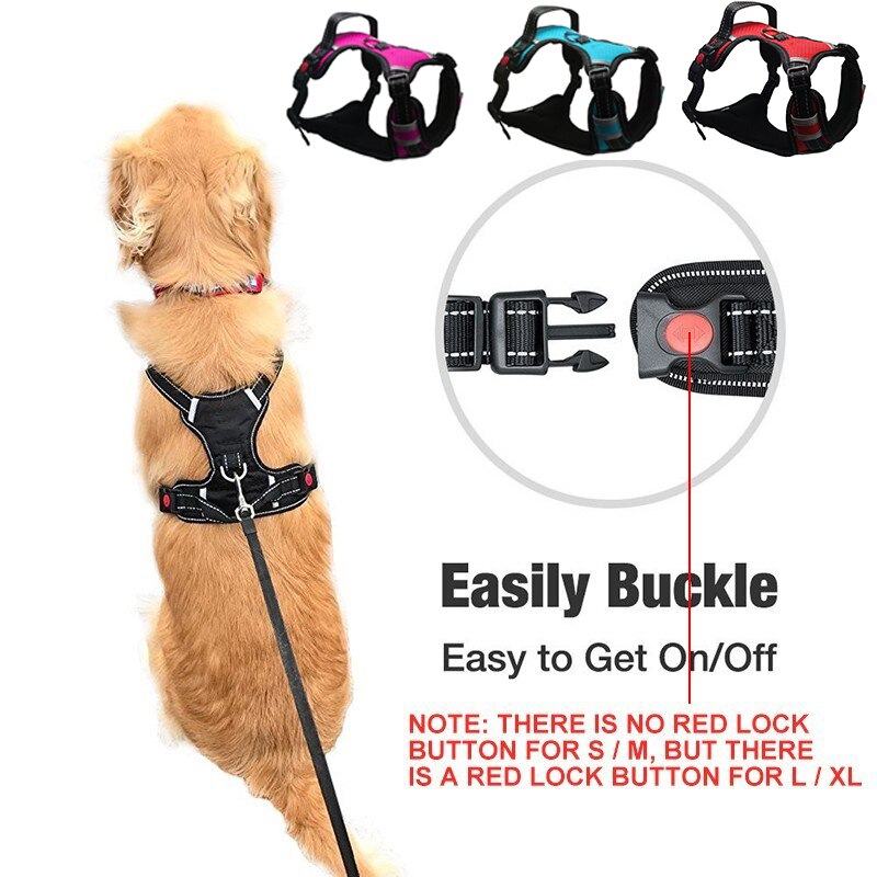 Dog Harness No-Pull Pet Harness, Adjustable Outdoor Walking Pet Reflective Durable