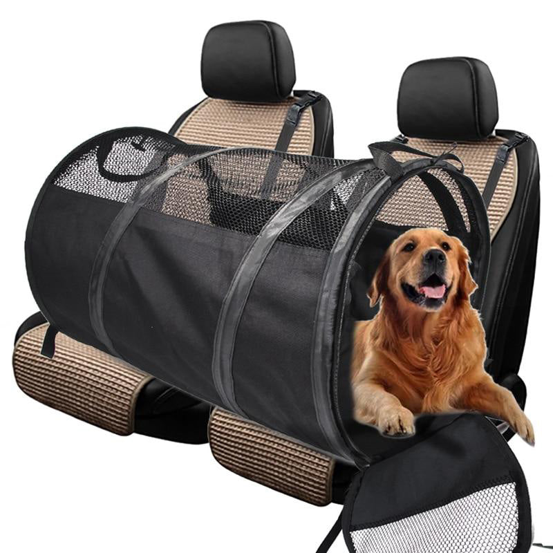 Dog Carriers Rear Back Pet Dog Car Seat Cover Mats Hammock Protector with Safety Belt Transportin Perro D1795