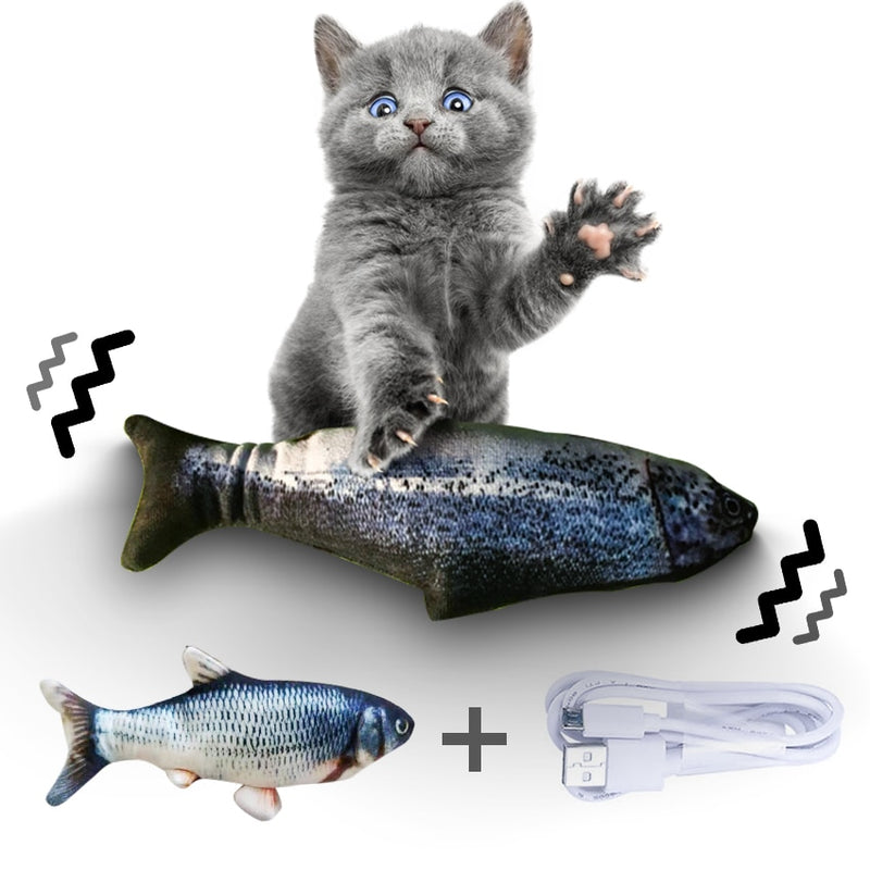 Pet Cat Toy Electric USB Charging Simulation Fish Toys for Cat Chewing Playing Biting Supplies