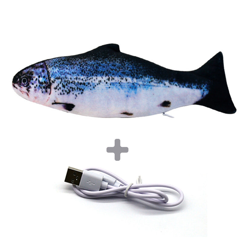 Pet Cat Toy Electric USB Charging Simulation Fish Toys for Cat Chewing Playing Biting Supplies