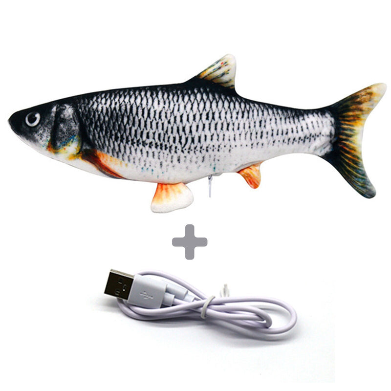 Pet Cat Toy Electric USB Charging Simulation Fish Toys for Cat Chewing Playing Biting Supplies