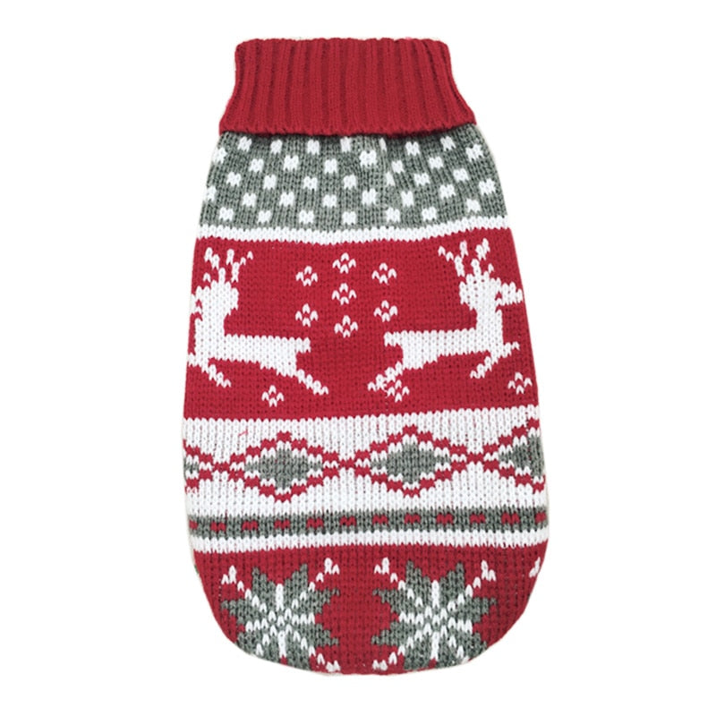 Christmas Cat Dog Sweater Pullover Winter Dog Clothes for Small Dogs Chihuahua Yorkies Puppy Jacket Pet Clothing