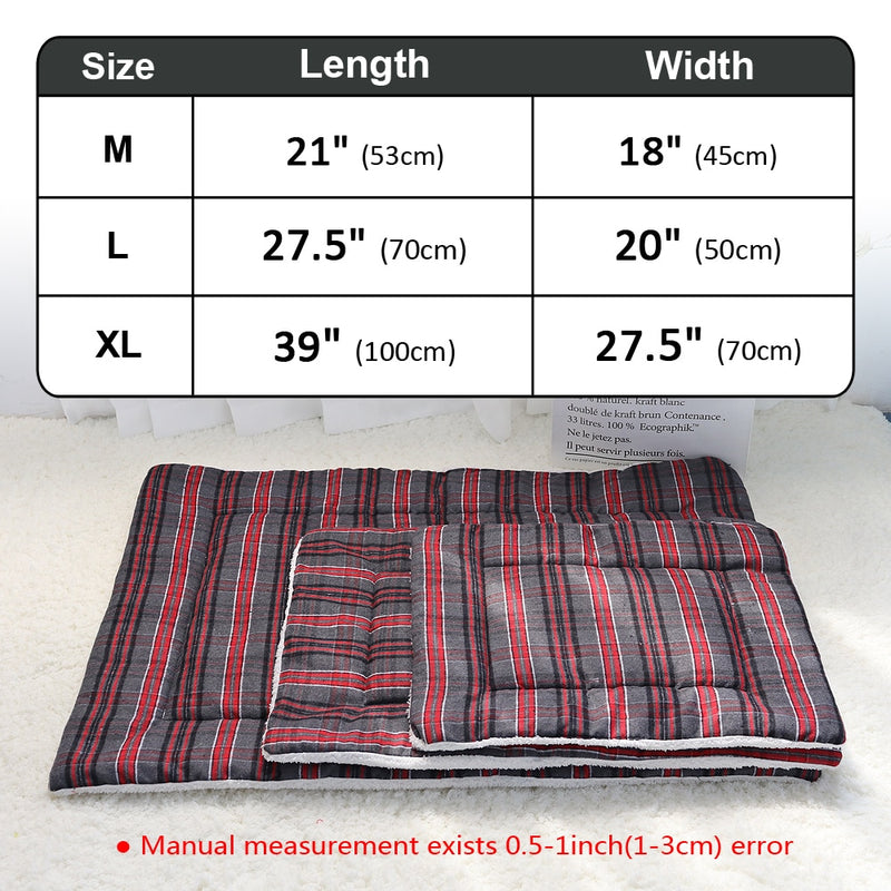 Cotton Pet Cushion Soft Dog Bed Mat Warm Dogs Blanket Solid Fleece Lounger Bed