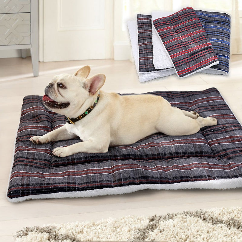 Cotton Pet Cushion Soft Dog Bed Mat Warm Dogs Blanket Solid Fleece Lounger Bed