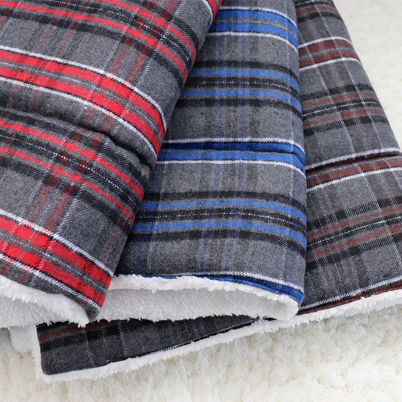 Cotton Pet Cushion Soft Dog Bed Mat Warm Dogs Blanket Solid Fleece Lounger Bed