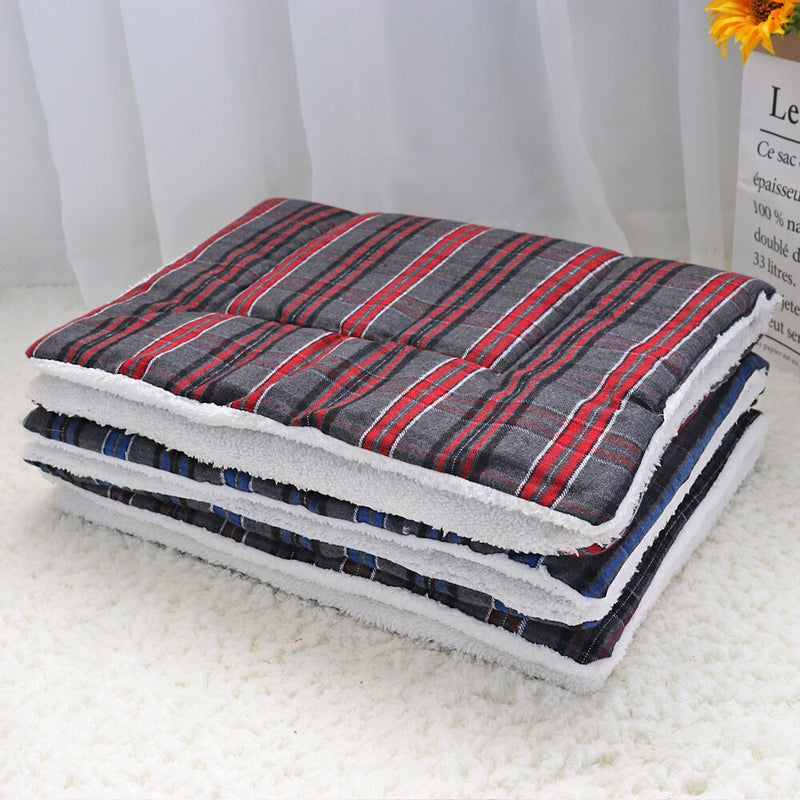 Cotton Pet Cushion Soft Dog Bed Mat Warm Dogs Blanket Solid Fleece Lounger Bed