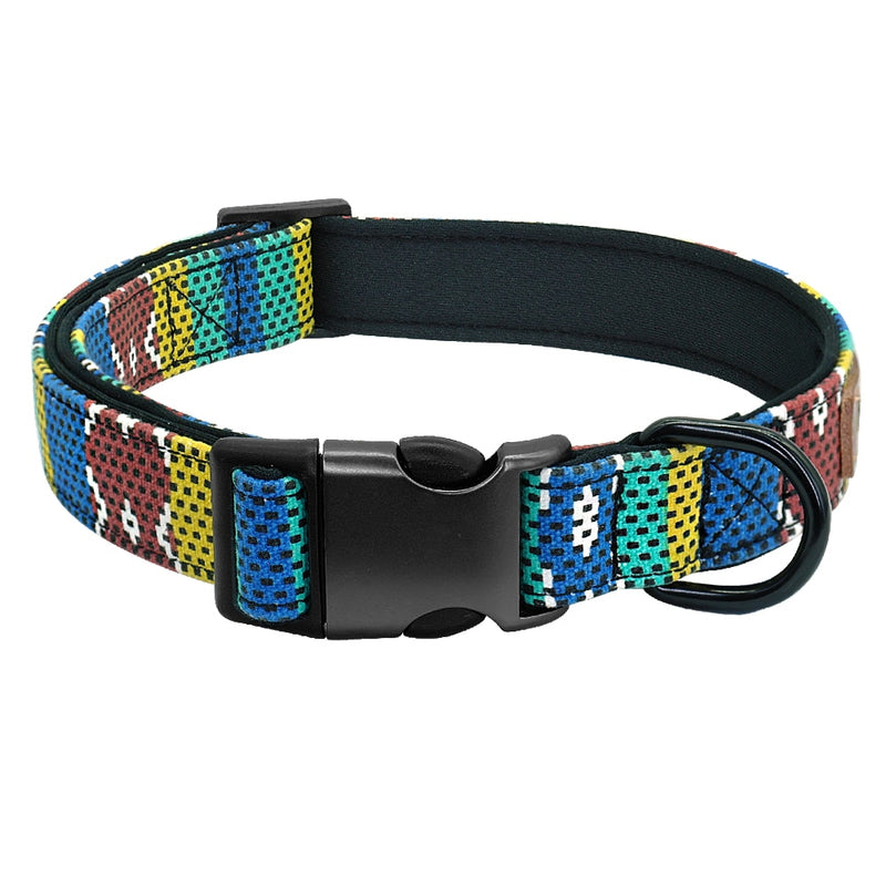 Custom Dog Collar Personalzied Nylon Pet Dog ID Tag Collars Printed Puppy Leash