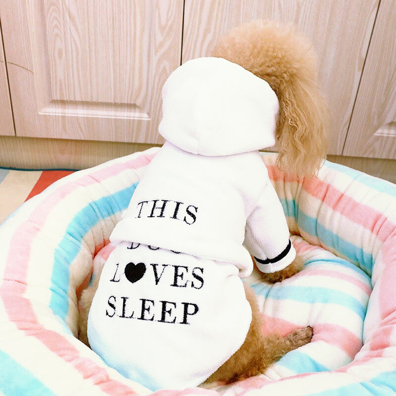 Cute Dog Pajamas Pet Puppy Clothes Clothing Soft Pets Dogs Cat Coat Costume