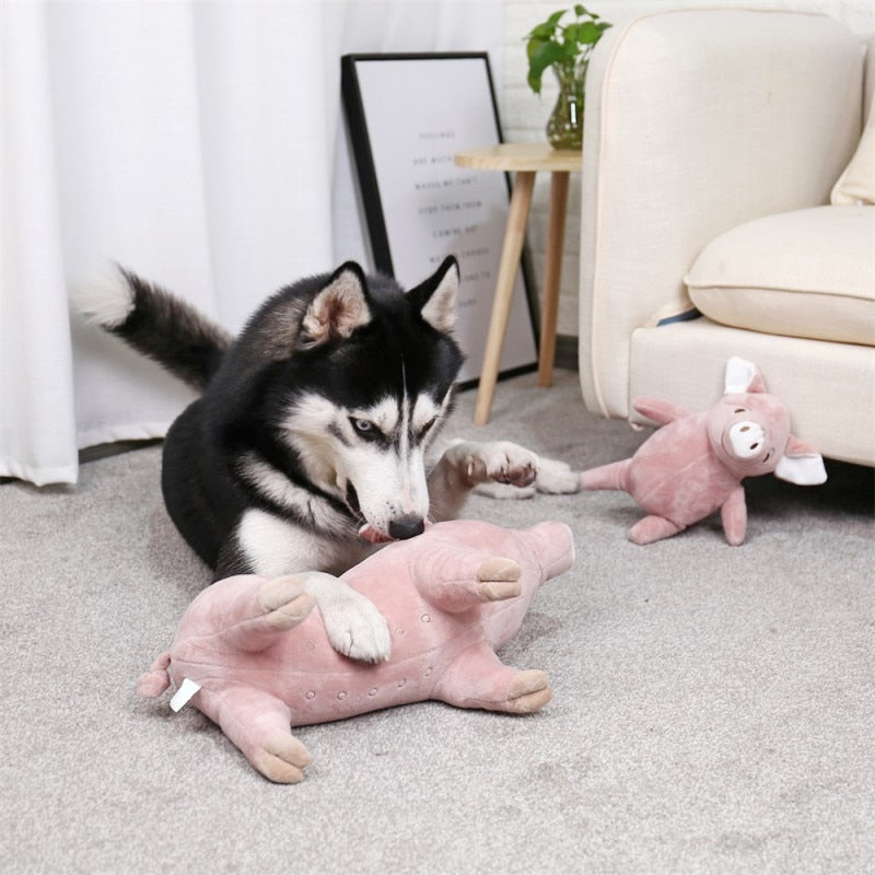 Cute Pet Chew Pig Toys for Dog Chew Training Toy Pet Products Plush Dog Toys