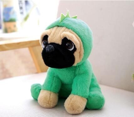 Cute Dog Doll Plush Toy Hat Dogs Doll Simulation Belldog Pug Stuffed Animals Toys