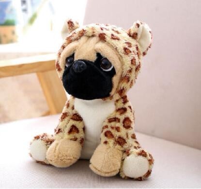 Cute Dog Doll Plush Toy Hat Dogs Doll Simulation Belldog Pug Stuffed Animals Toys